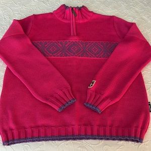 Swiss Savoy sweater women’s large pink and purple EUC